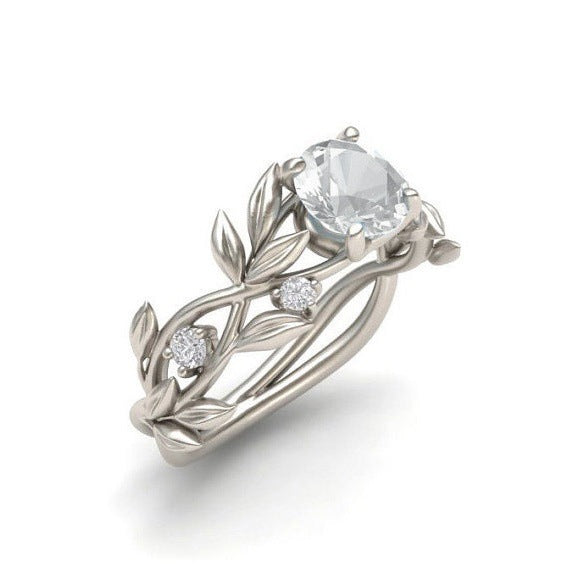 European and American fashion zircon jewelry Princess engagement ring 7414235089 995921042
