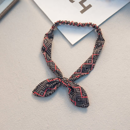 Big bow tie bunny ears headband 7424260485340