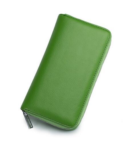 Rfid Many Departments Men Wallet Cow Genuine Leather 36 Slots Card Holder Cell Phone Pocket Male Wallets Clutch Man Long Purs