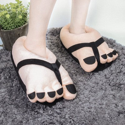 Creative Hobbit Plush Cotton Slippers Men's Plus Size Package Root New Platform Warm Shoes 7470c639 b649 4353 bf6c 2fcd9e6ead