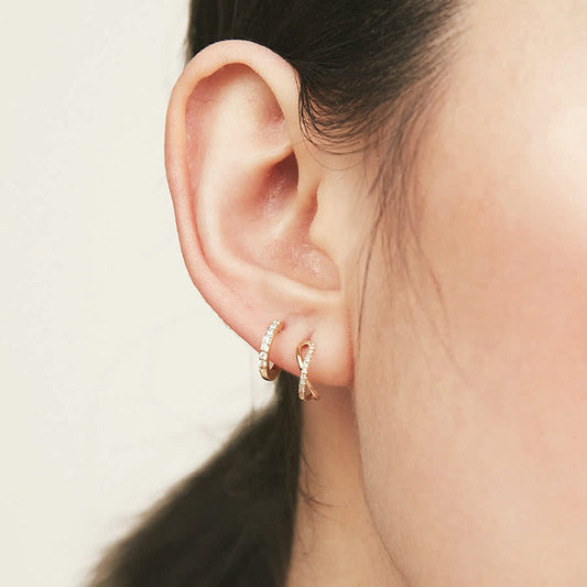Women's Sterling Silver Needle Fashion Bowknot Stud Earrings 7478136f 6176 4325 8910 d2e0069a527f