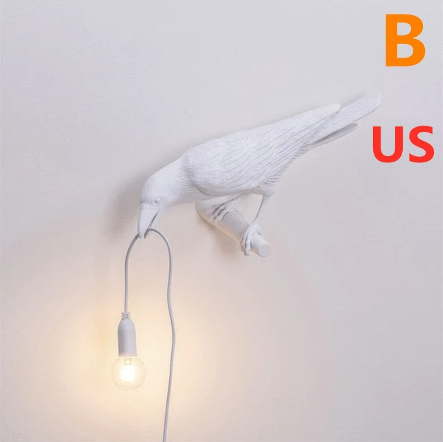Creative Auspicious Bird Resin Wall Lamp Decoration 7487064471
