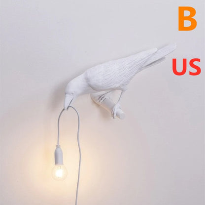 Creative Auspicious Bird Resin Wall Lamp Decoration 7487064471