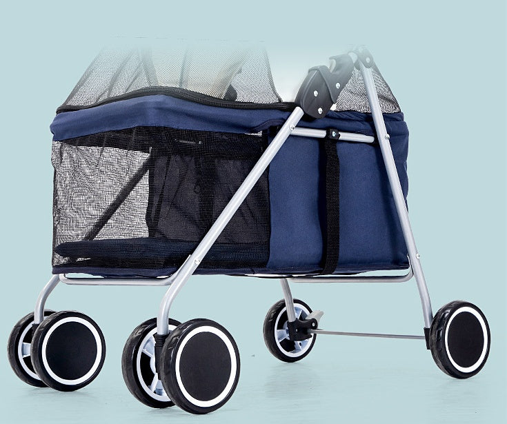 Pet Stroller Lightweight Folding Pet Cat Dog Rabbit Easy Installation Trolley 74907c04 e90d 4130 8598 5c7601d62018