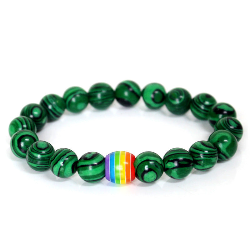 Rainbow Bead Bracelet Pride Natural Stone Strand Couple Bracelets 74a32377 a2b9 405b a26f 30a1e1df9fc7