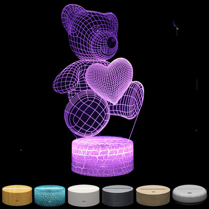 Cartoon Love Bear Series 3D Light Creative Night Light 74a50d51 3f96 436c 918e d70cb645a7b1