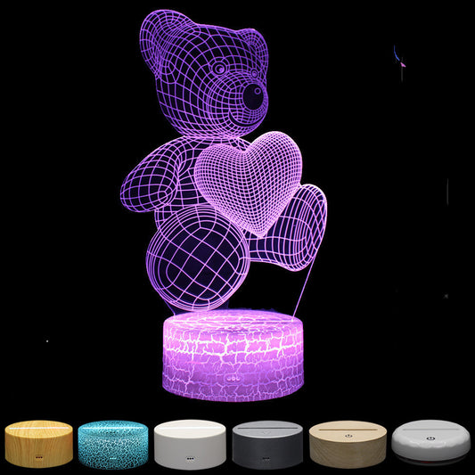 Cartoon Love Bear Series 3D Light Creative Night Light 74a50d51 3f96 436c 918e d70cb645a7b1