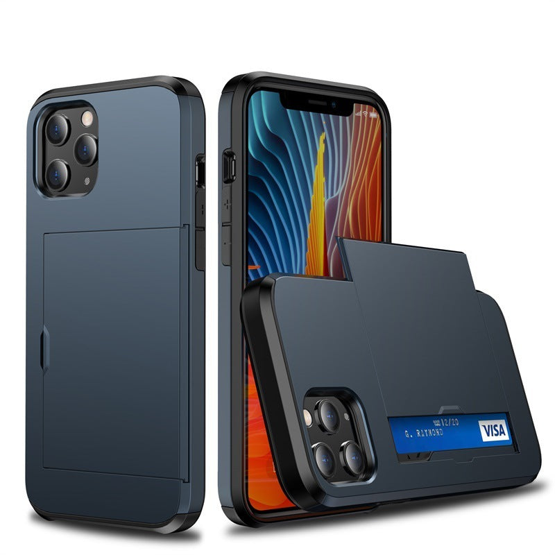 Mobile Phone Case Sliding Cover Card Two-in-one Anti-drop Wallet Protective Wallet Credit Card Holder 74b6a510 4ef8 48f2 926f