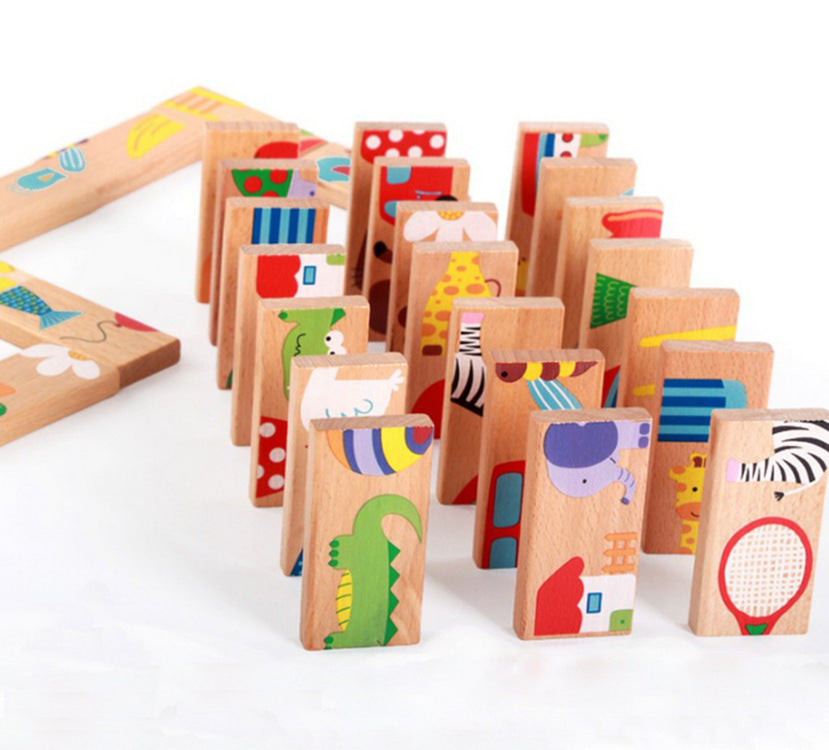28 Animal Dominoes Children's Wooden Toy - HD Wireless Product #2