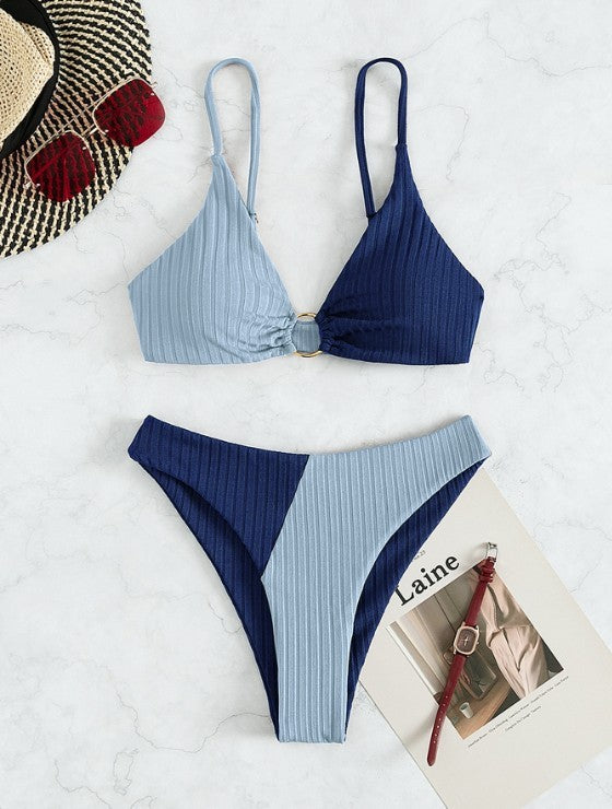 Solid Color Stitching Bikini 74f305ce b260 45c5 8ec3 f516f52c8f4f