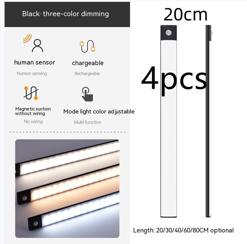 Smart Infrared Sensor Lamp Wireless Magnetic Long Cabinet Light With Rechargeable Hallway Wardrobe 74fc3f08 6fd8 432a 9460 ac