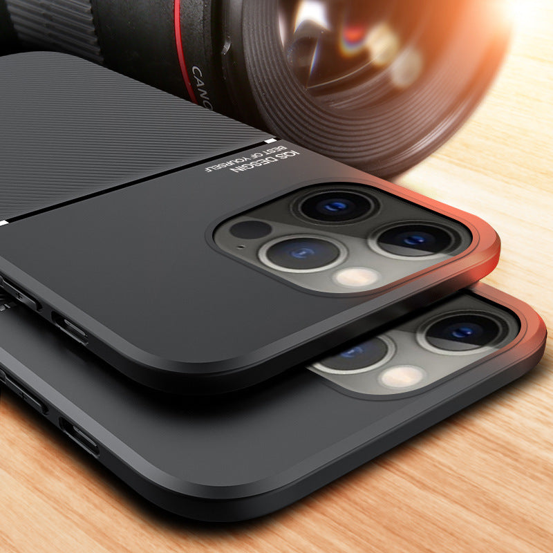 Built-in Magnetic Frosted Shockproof Phone Case 750158b5 9c69 4336 8cbd 06483434c3ff