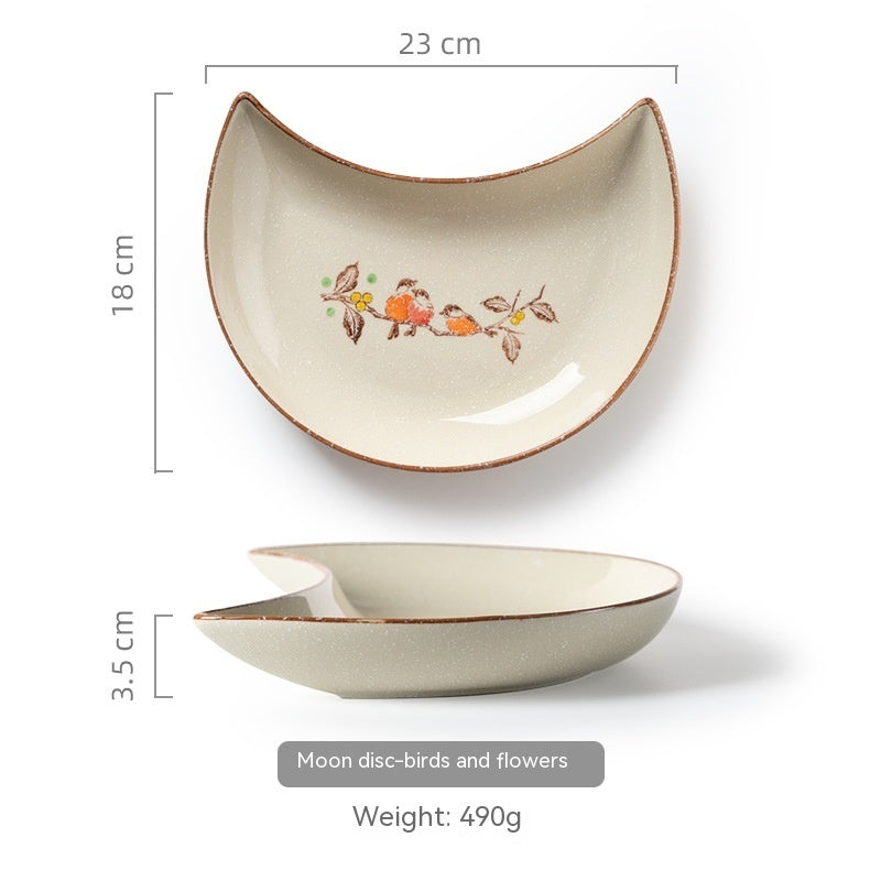 Household Ceramic Moon Platter Tableware 7520e689 5ea9 496a 90e2 0b721f305a3d trans