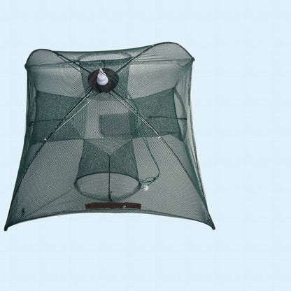 Strengthened 4-20 Holes Automatic Fishing Net Shrimp Cage Nylon Foldable Fish Trap Cast Net Cast Fold Crab Trap Fishing Netwo