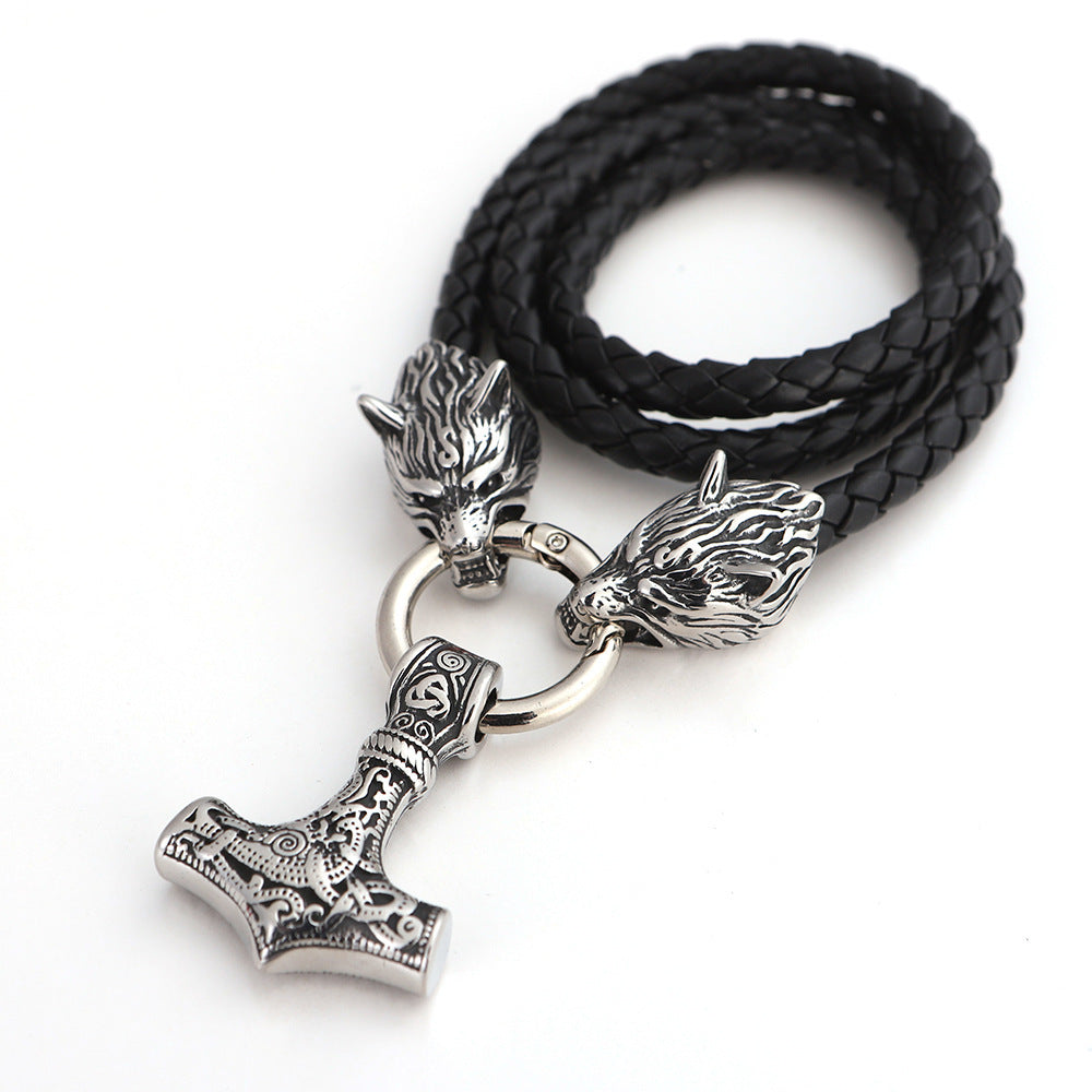 Nordic Viking Pendant Steel Satyr Head Necklace Men's Jewelry 75214714 0c49 48b2 863c 40e1664cfe6f