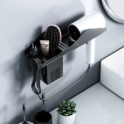 Punch-free Wall Hanging Bathroom Toilet Hair Dryer Rack Bracket 753107d3 32dd 42c5 8909 b91b34694348