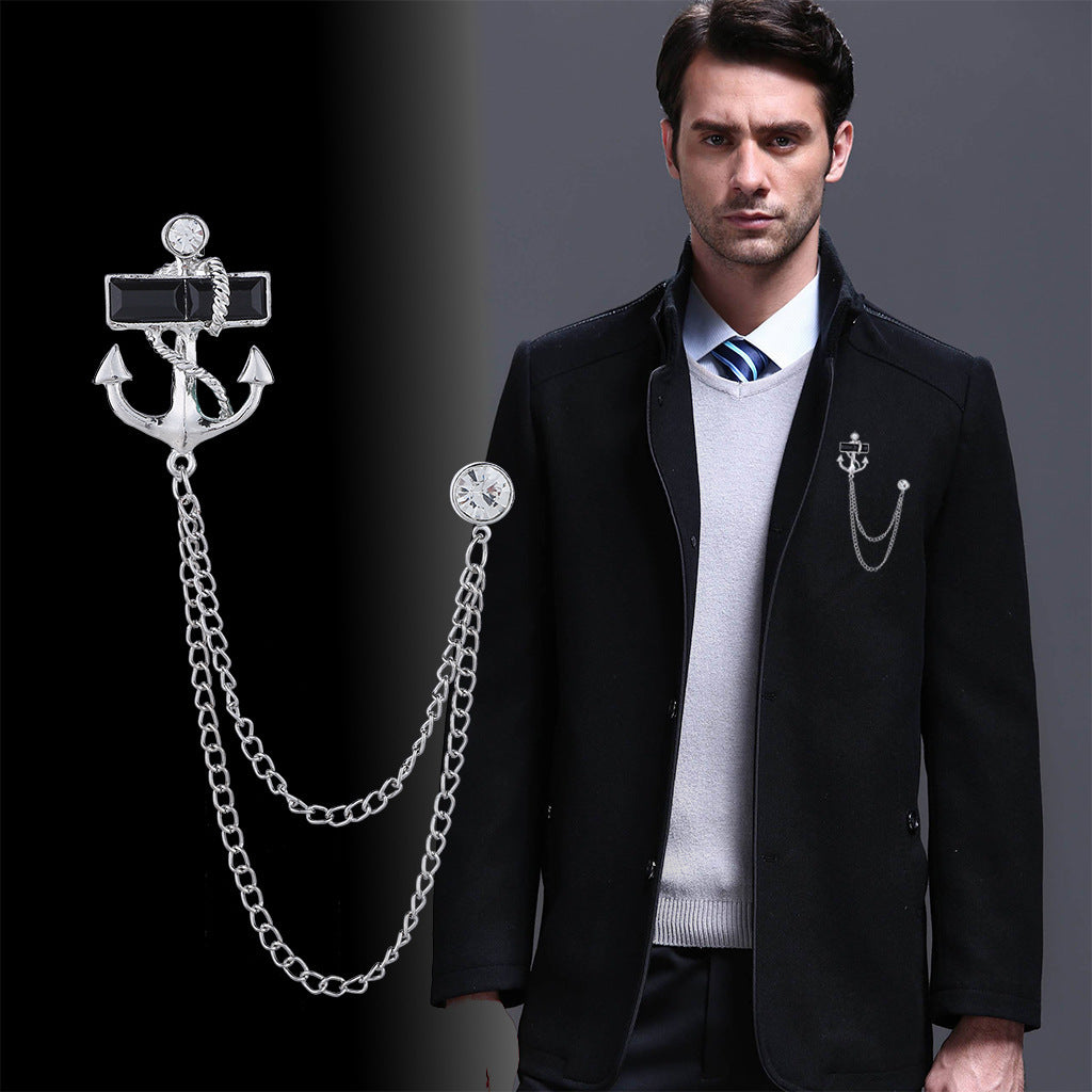 Personalized Navy Anchor Badge With Diamond Chain 7534d627 3a2c 4ddf 9f2f 29822ed26c50