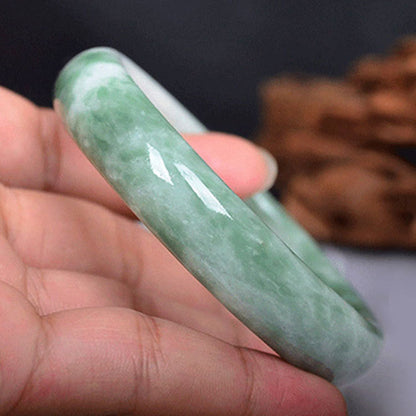 Floating green jade bracelet 7538237626041