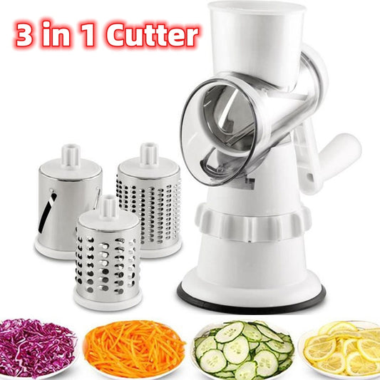 3 In 1 Vegetable Slicer Manual Kitchen Accessories Grater For Vegetable Cutter Round Chopper Mandolin Shredder Potato Home Kitchen Supplies Kitchen Gadgets - HD Wireless Product #1