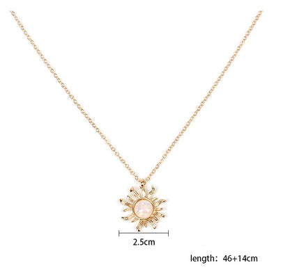 Sun flower opal necklace 755890465906