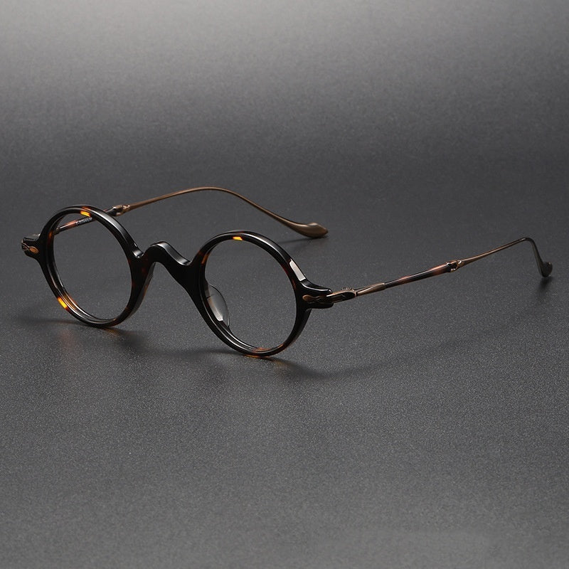 Sheet Metal Eyeglass Frame Fashion Retro Small Face With Myopic Glasses Option Pure Titanium Glasses Rim Men 755d824a d6e9 4c