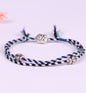 Hand-woven colorful lucky rope bracelet adjustable silver Buddha head double simple bracelet 756651425762
