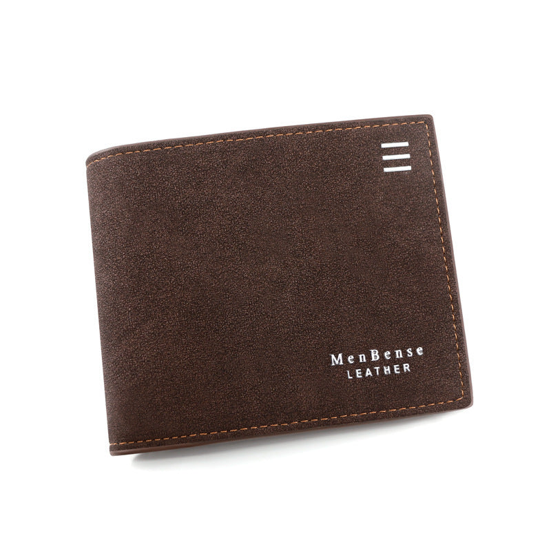 New Personalized Men's Short Wallet Fashion Silk Screen Wallet Men's Frosted Clutch Wallet 756cda09 52d8 48f1 9bc9 c3a9e3f228