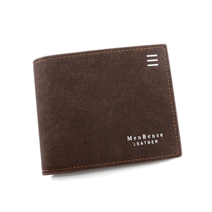 New Personalized Men's Short Wallet Fashion Silk Screen Wallet Men's Frosted Clutch Wallet 756cda09 52d8 48f1 9bc9 c3a9e3f228