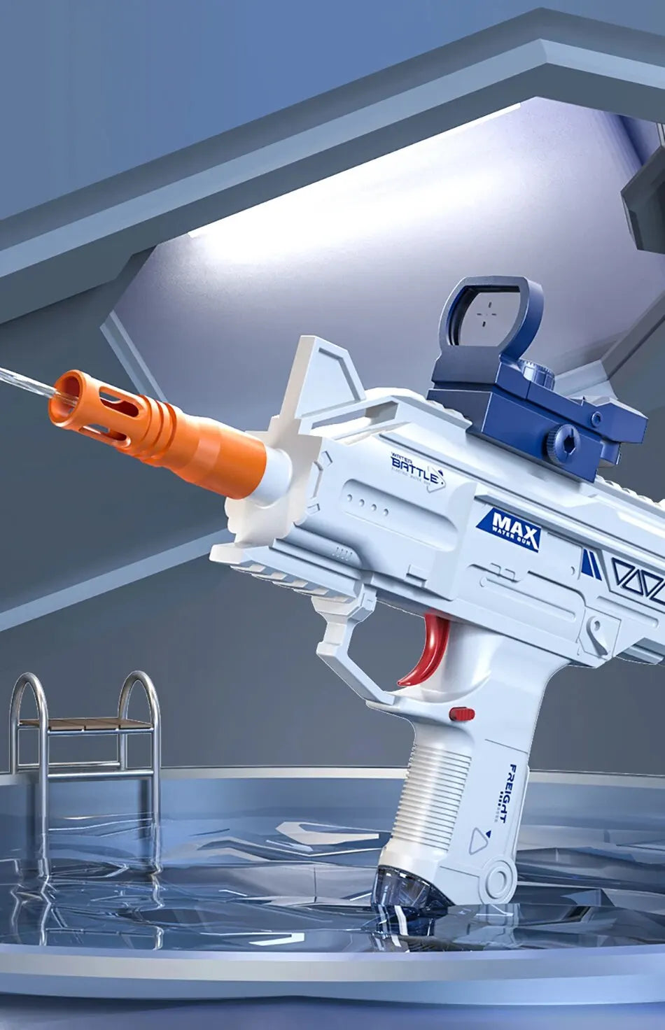 Children Automatic UZI Electric Backpack Water Submachine Gun Fights Summer Toy Water Guns Outdoor Beach Swimming Pool Toys