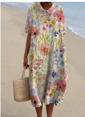 Women's Comfortable Loose Printed Long Dress 759192dc ecc8 424b 80d9 21b83cc647a1