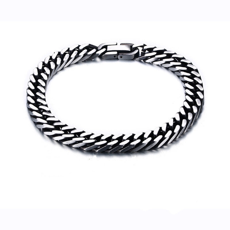 Double buckle four-sided men's bracelet 759212672939