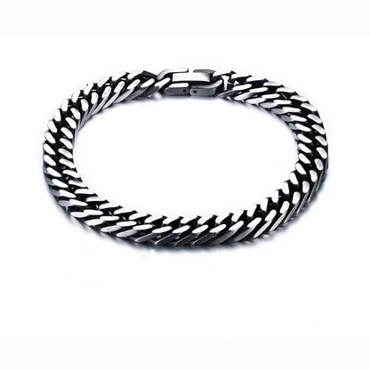 Double buckle four-sided men's bracelet 759212672939