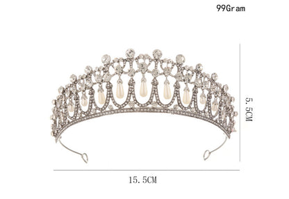 Gorgeous Pearl Crown Fashion Crystal Inlaid Headband Crown Bridal Crown 75925a37 c8bb 48f5 beb2 17f75c3ed5d0
