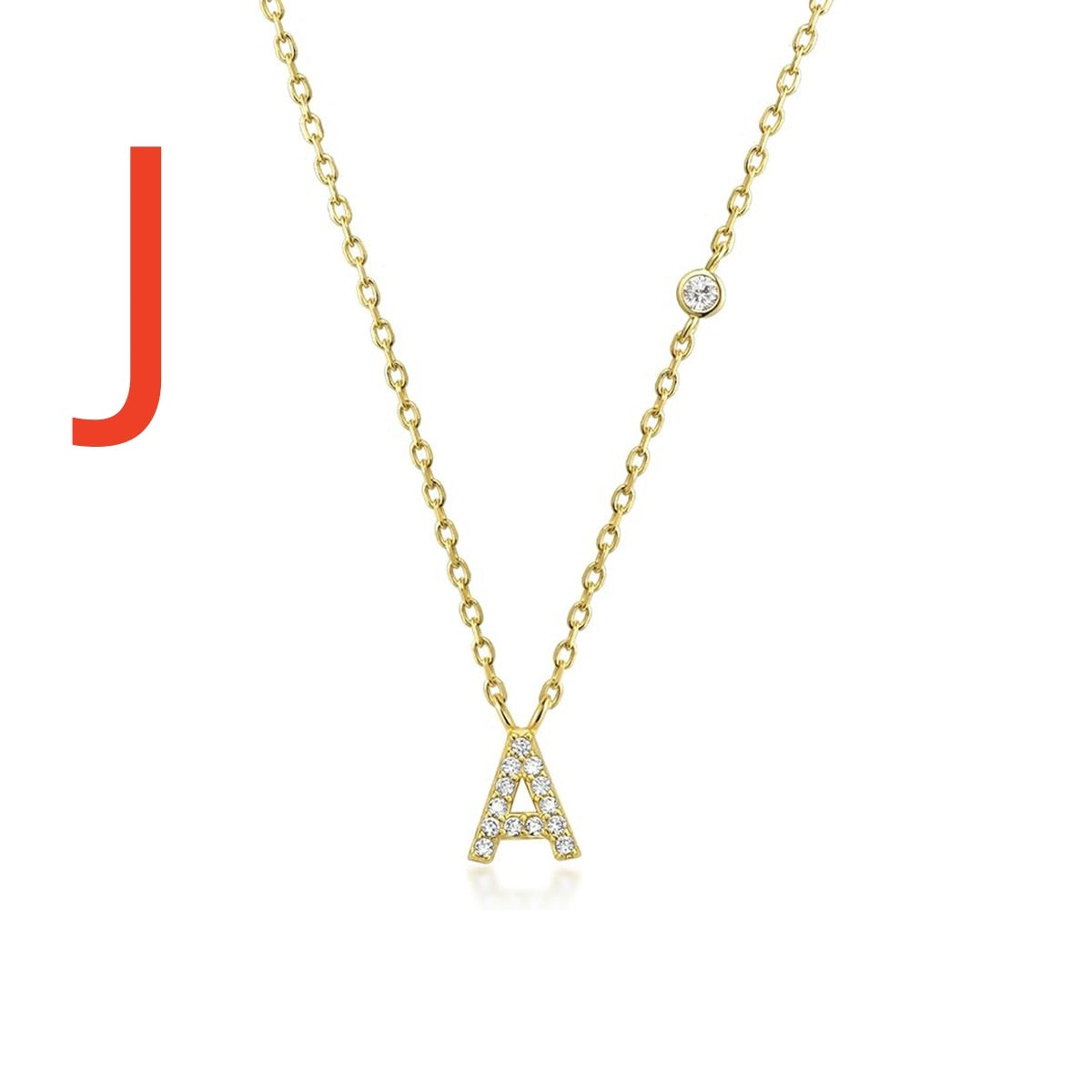Fashion Jewelry Luxury Gold Color A-Z 26 Letters Necklace CZ Pendant For Women Cute Initials Name Necklace Fashion Party Wedd