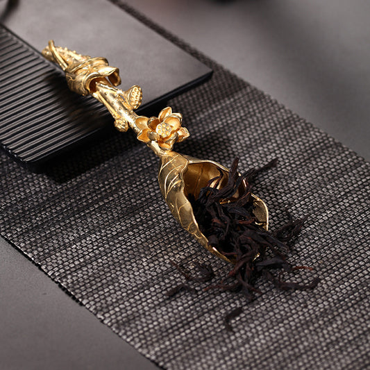 Pure Copper Creative Lotus Zen Tea Ceremony With Six Kung Fu Tea Utensils 75b39c37 e7c2 4b5c 8f92 769e5222791c