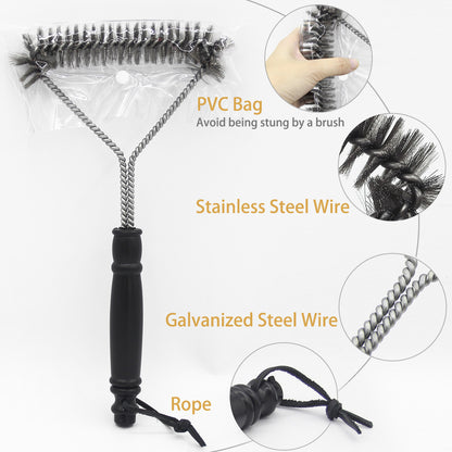 Barbecue Grill BBQ Brush Clean Tool Stainless Steel Wire Bristles Non-stick Cleaning Brushes 75b6a0e8 feca 44a1 b842 5bebe045