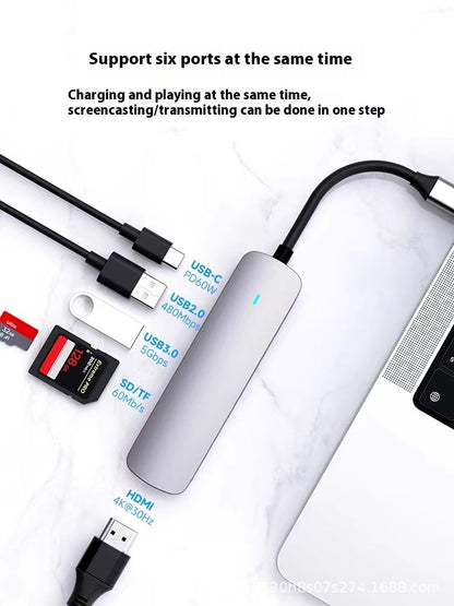 Type-c 7-in-1 Expansion Dock HDMI Projection Screen Usb Hub30 Multi-function Cable Seperater - 图片 9