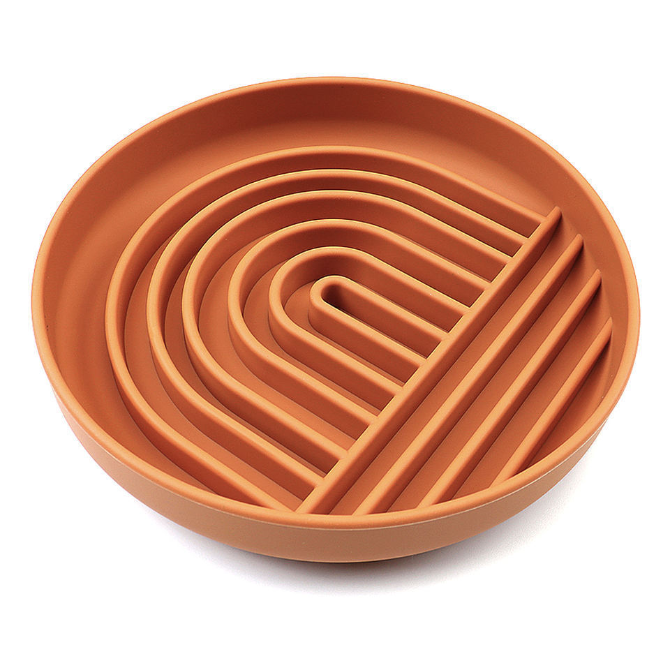 The Slowdown Bowl Silicone Slow Feeder For Dogs Puppies Slow Eating Modern Lick Mat Design Reduces Gulping Dishwasher Fit For