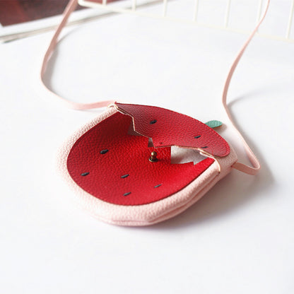 Lychee Pattern Soft Feel Children's Bags Boy Girl All-match Crossbody Bag 75f3cad6 8e40 4c98 bdcd 6227be6939bb