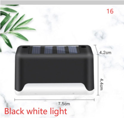 New Upgrade Waterproof LED Solar Fence Lamp Solar Deck Lights Solar Step Light Outdoor For Patio Stairs Garden Pathway Step Y