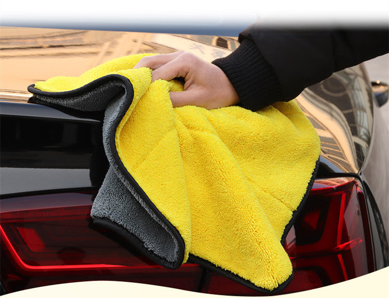 Absorbent double-sided velvet thickened car wash towel 760217854022