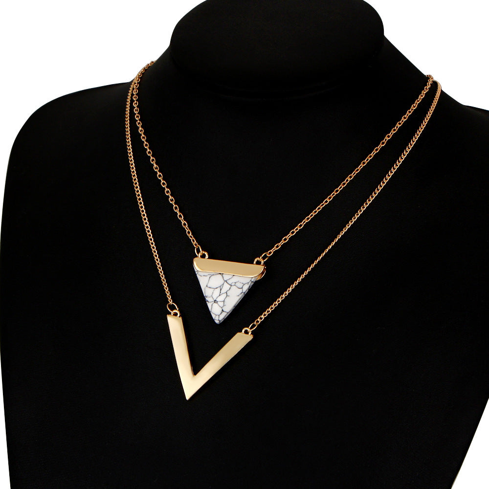 Triangle turquoise pendant 7603444813625