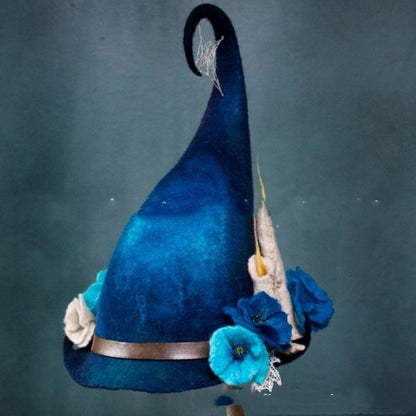 Women Modern Witch Hat Costume Pointed Wool Felt Halloween Party Hats Witch Hat Warm Autumn Winter  Cosplay Props 76037f08 11