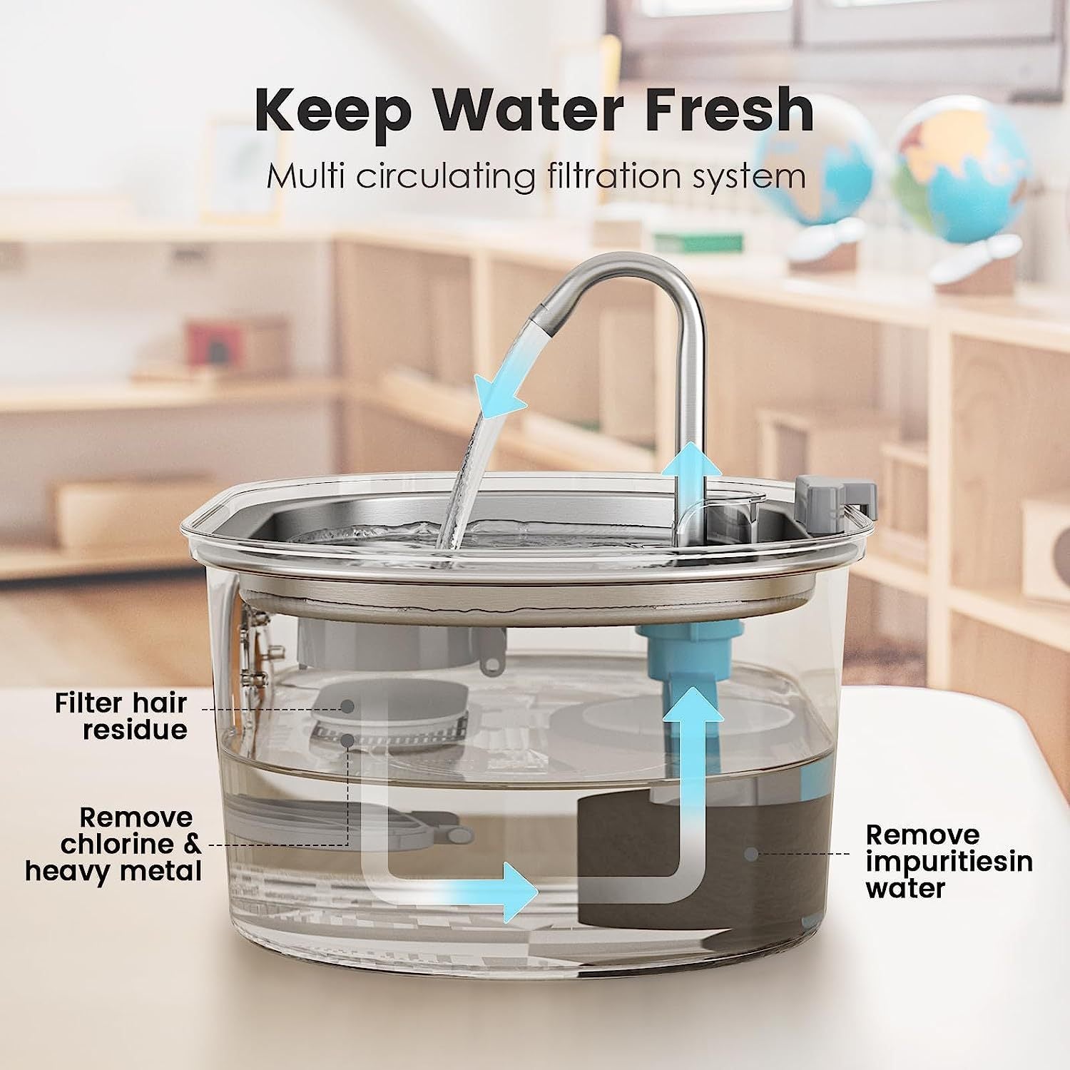 Water Feeder Stainless Steel Pet Water Dispenser 7613ffa5 e9a0 4793 9b4f 06eaf0bee543