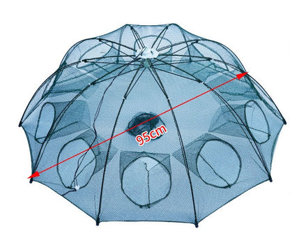 Strengthened 4-20 Holes Automatic Fishing Net Shrimp Cage Nylon Foldable Fish Trap Cast Net Cast Fold Crab Trap Fishing Netwo