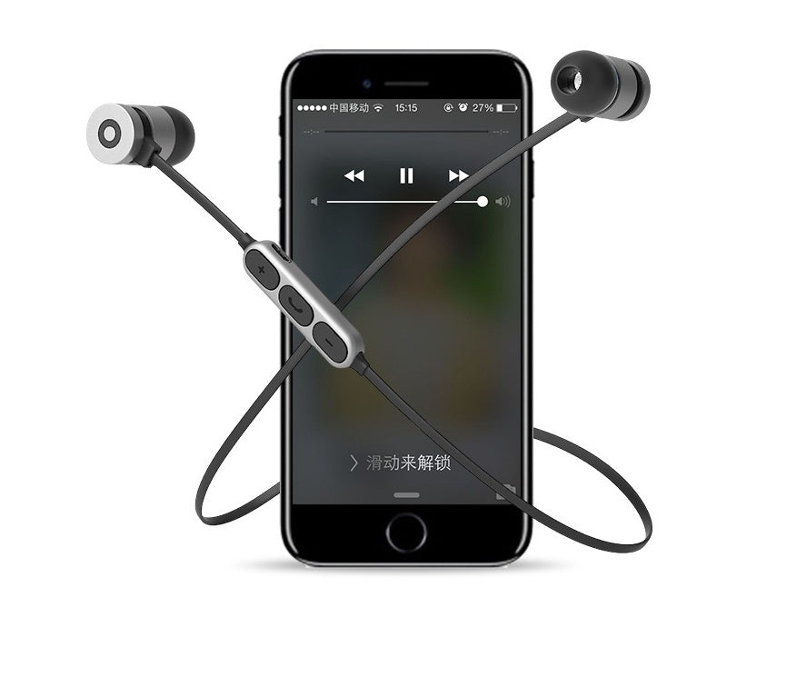 Metal magnetic sports Bluetooth headset wireless In-ear neck-mounted music headset gift - 图片 6