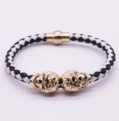 Explosion bracelet Punk style popular vintage braided skull bracelet 7648096719515