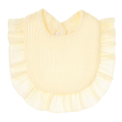 Ruffled Cotton Gauze Lace Bib Saliva Pocket 7648577c f1d5 4349 9083 f022a6e01add