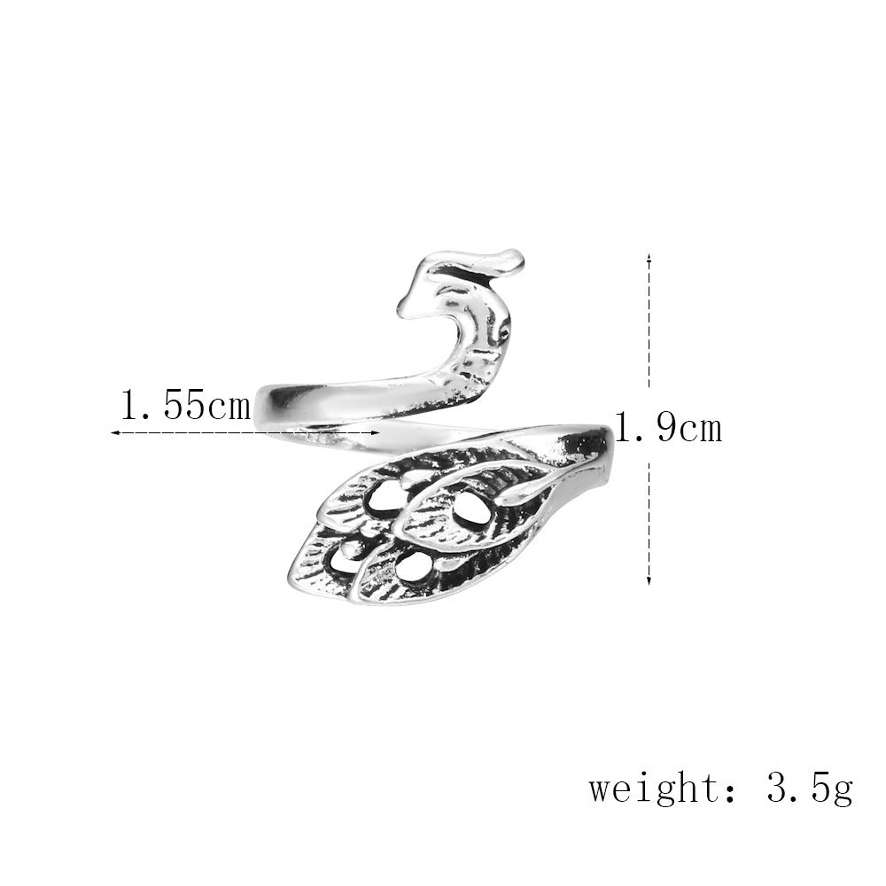 Hip-hop Personality Vintage Peacock Ring 7648c63e 5880 4041 8dbb 7b71c6e0543a