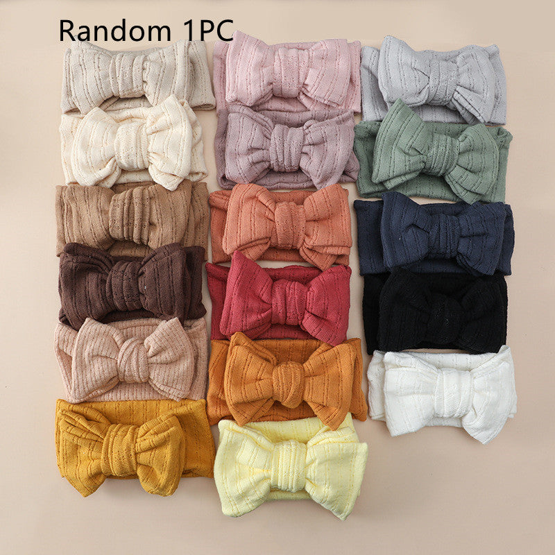 Cute Bowknot Cotton Elastic Baby Hair Band 764ff2a5 ec4c 46fa a861 3d75c5a95db7